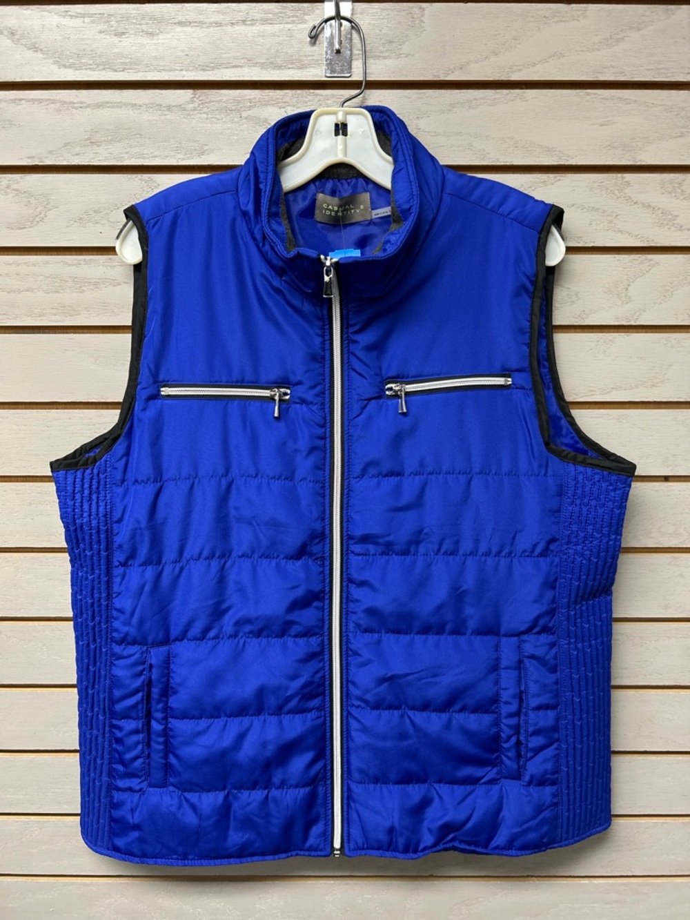 Performance Quilted Puffer Vest in Cobalt Blue - Casual Identity